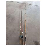 Fishing poles, one fly reel