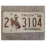 1978 Wyoming License Plate