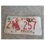 Wyoming license plate