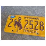 Wyoming truck license plate