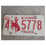 Wyoming license plate