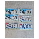 Pair of Matching Wyoming License Plates and other Wyoming License Plate