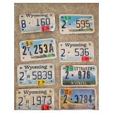 8 - Wyoming Trailer License Plates