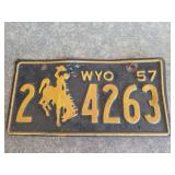 1957 wyoming license plate