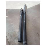Black solid plastic fishing pole cases