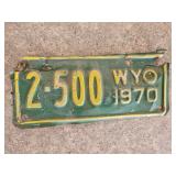 1970 Wyoming Motorcycle License Plate