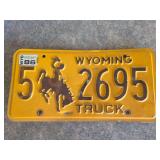 Wyoming license plate