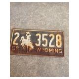 1956 Wyoming license plate