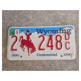 Wyoming license plate