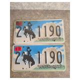 Wyoming license plates