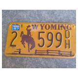 Wyoming license plate