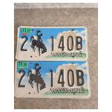 Wyoming license plates
