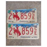 Wyoming license plates