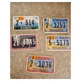 5 - Wyoming Trailer and Motorcycle License Plates