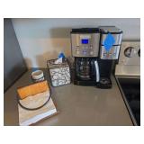 Cuisinart Coffee Machine (will make singles or full pot) napkin holder, tissue holder and cup