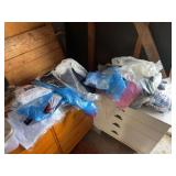 Large assortment of bagged, labeled, clean clothing for resale - assortment of sizes
