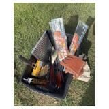 Two totes and an assortment of grilling & barbecuing essentials