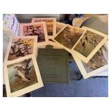 Eight piece print set “Our American Game Birds" by Lynn Bogue Hunt