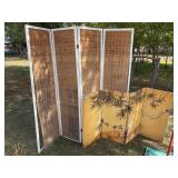 Two room screens - large is beginning to deteriorate