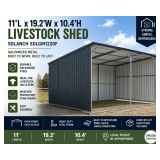 SDLGM1220F Galvanized Metal Livestock Shed