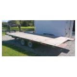 2005 Tandem Axle, Gooseneck, 8 x 20 Shed Moving trailer w/roller bed, Wire Transfer required.
