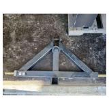 Wolverine Class II 3 pt hitch adapter w/2" sq hitch receiver and Weld on D ring Model TQH-26-02C