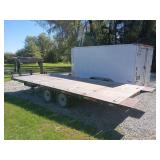 2005 Tandem Axle, Gooseneck, 8 x 20 Shed Moving trailer w/roller bed, Wire Transfer required.