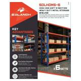 Heavy Duty Metal Storage Shelves 6 Sections equaling 40
