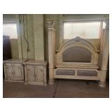 Column post bed set