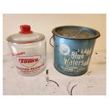 Toms Jar & Blue water bucket