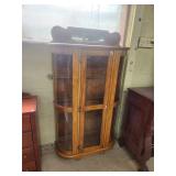 Oak Curve glass china closet