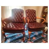 Leather arm chairs