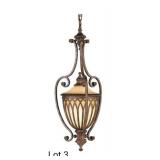 1 Light Chandelier in British Bronze