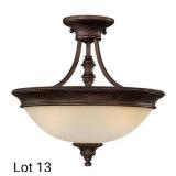 Burnished Bronze Semi-Flush Mount Ceiling Light