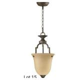 9in Toasted Sienna Dual Mount Ceiling Light