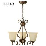 Peruvian Bronze Chandelier Ceiling Light