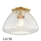 9 inch Aged Brass Flush Mount Ceiling Light