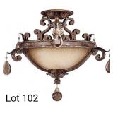 21in Silver Semi-Flush Mount Ceiling Light