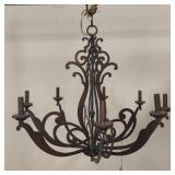 34 inch Vintage Copper Chandelier Ceiling Light