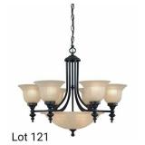 Bolivian Chandelier Ceiling Light in Carmelized