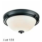 Minka-Lavery Iconic 2 Light Flushmount, Black