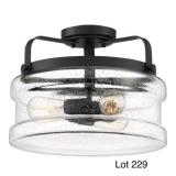 Quoizel Black Semi-Flush Mount Ceiling Light