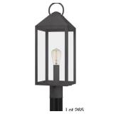 Quoizel Mottled Black Outdoor Post Lantern, Large
