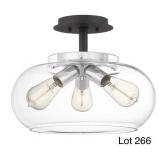 Quoizel Earth Black Semi-Flush Mount Ceiling Light