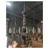 20 Light Brass 48in Single Tier Chandelier
