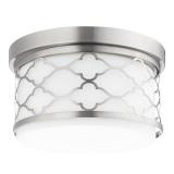 Quorum Satin Nickel Flush Mount Ceiling Light