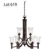 28 inch English Bronze Chandelier Ceiling Light