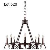 8 Light Chandelier in Mohican Bronze