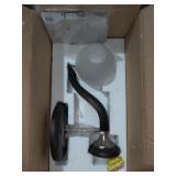 Wooden Wall Sconce w/ Frosted White Glass