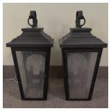 2 Matching Wall Mount Electric Lanterns